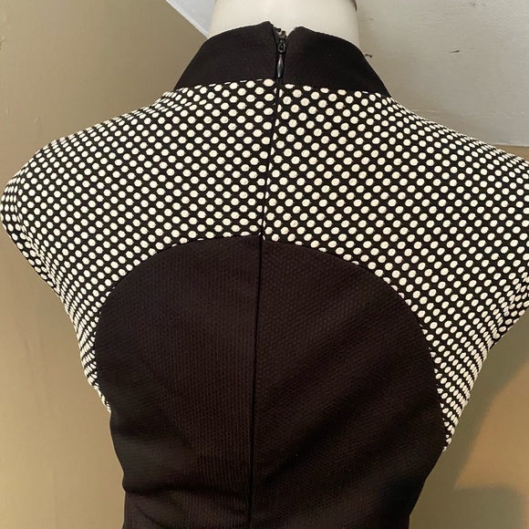 Dex Women’s Blk & White Short Sleeve Flirty Dress - Picture 4 of 5